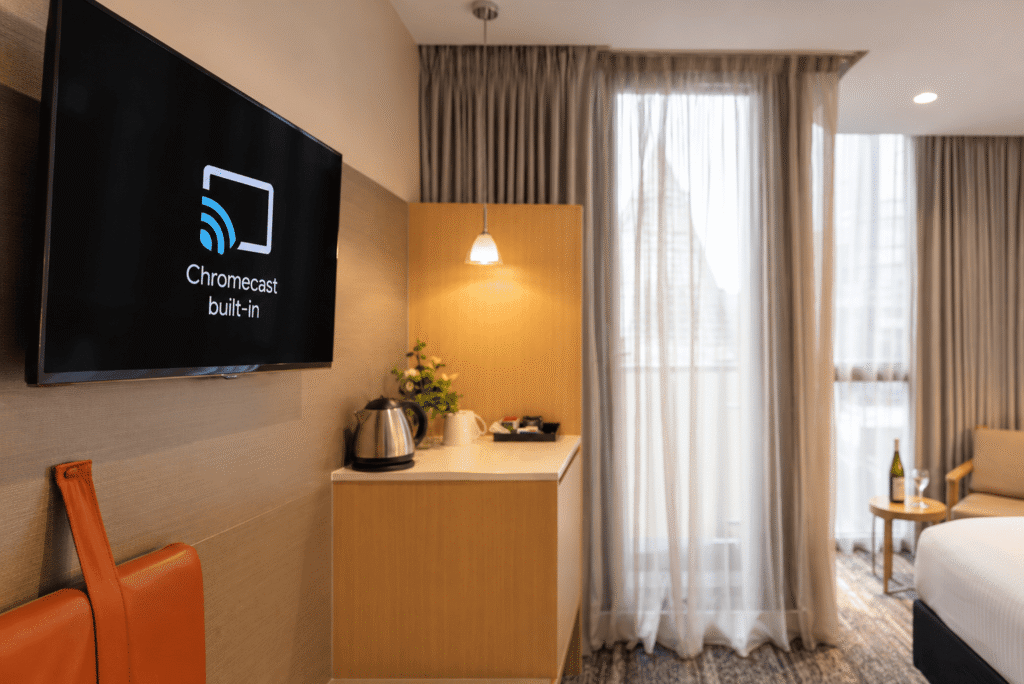 Hotel-Room-with-Chromecast-TV