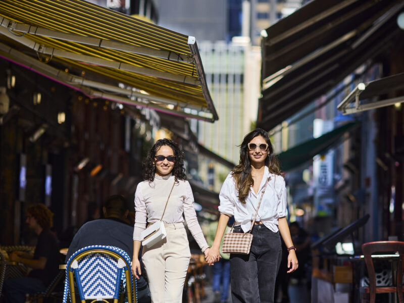 Two girls on Hardware Lane