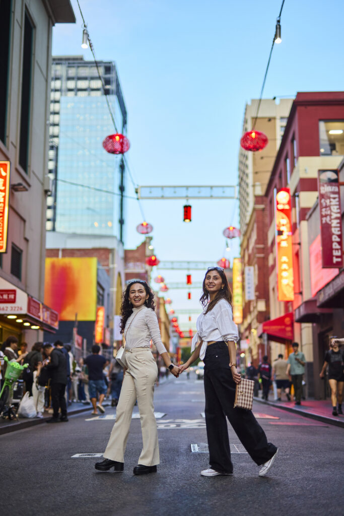 Two Girls in China Town near Brady Hotels