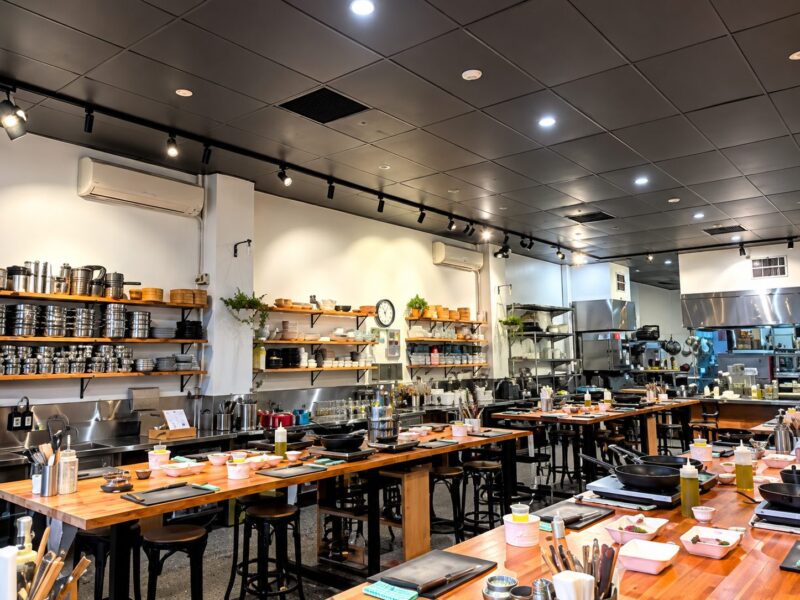 Inside Otao Kitchen’s spacious cooking studio in Melbourne.